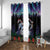 Personalized Not Now Arctic Puffin Window Curtain Icelandic Christmas with Northern Lights - Wonder Print Shop