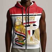 Personalized Egypt WC26 Future Champions Sleeveless Zip Hoodie Ya Masr Yalla