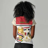 Personalized Egypt WC26 Future Champions Women V-Neck T-Shirt Ya Masr Yalla