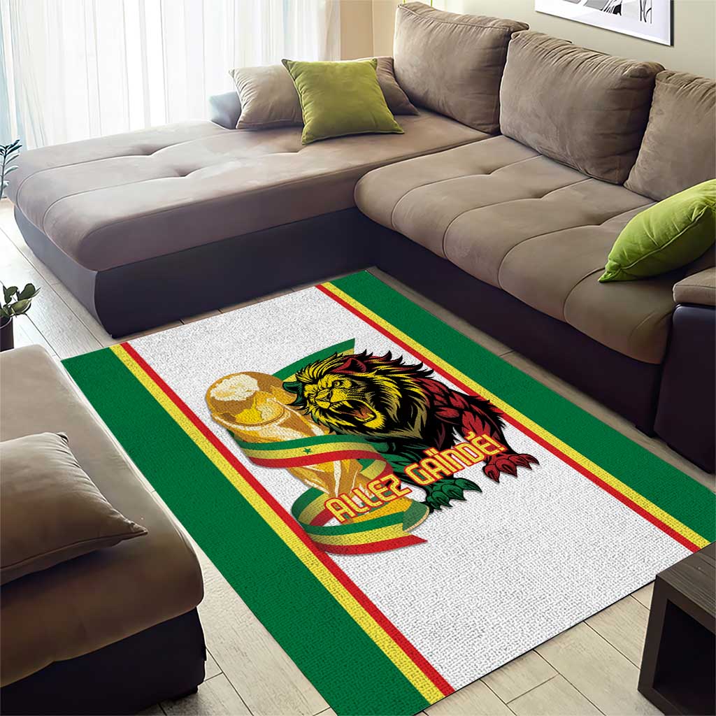 Senegal WC26 Future Champions Area Rug Lions de la Teranga Allez Gainde