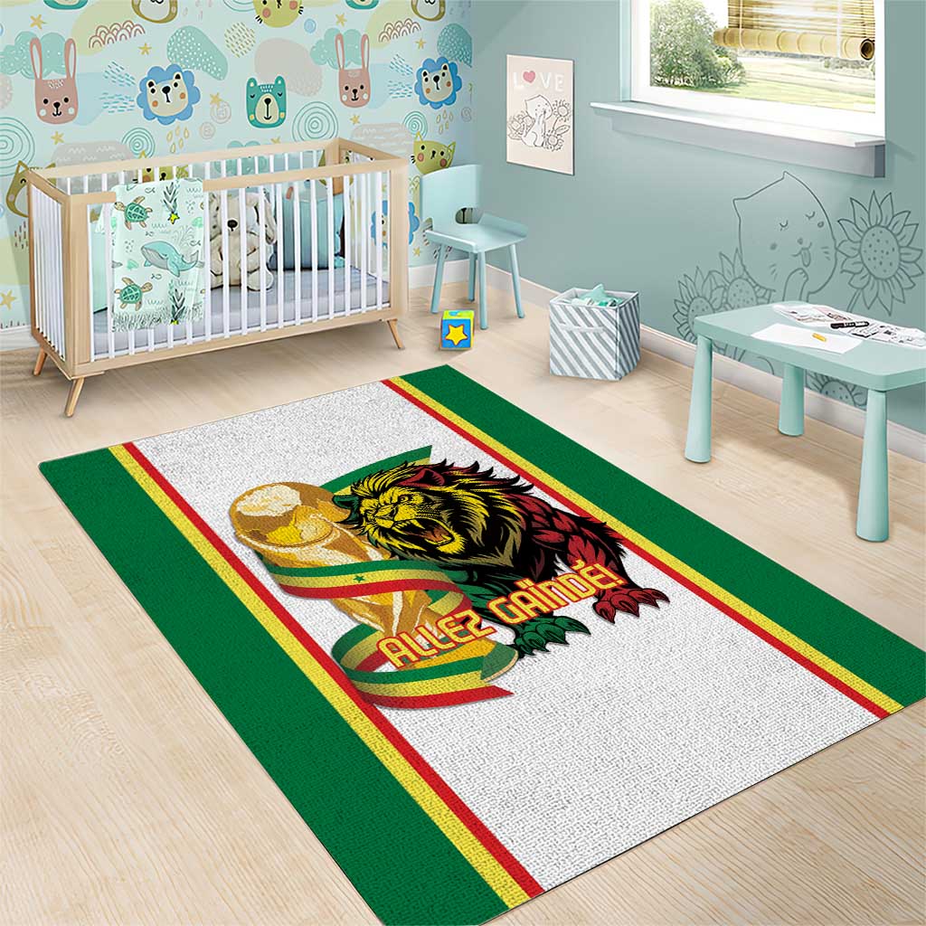 Senegal WC26 Future Champions Area Rug Lions de la Teranga Allez Gainde