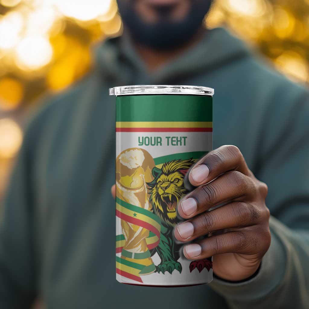 Personalized Senegal WC26 Future Champions 4 in 1 Can Cooler Tumbler Lions de la Teranga Allez Gainde