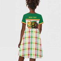 Personalized Senegal WC26 Future Champions Kid Short Sleeve Dress Lions de la Teranga Allez Gainde