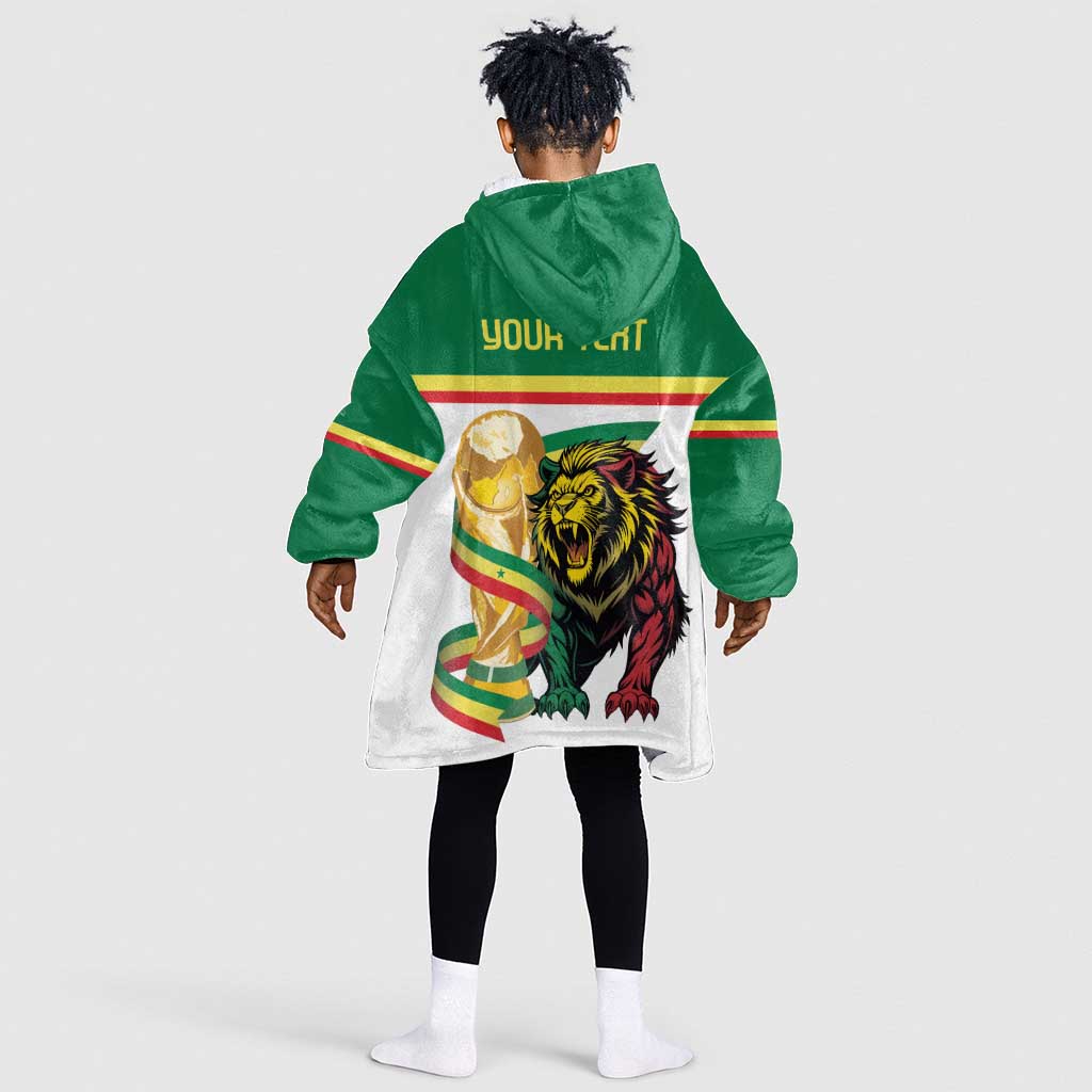 Personalized Senegal WC26 Future Champions Kid Wearable Blanket Hoodie Lions de la Teranga Allez Gainde