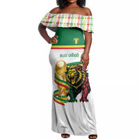 Personalized Senegal WC26 Future Champions Off Shoulder Maxi Dress Lions de la Teranga Allez Gainde