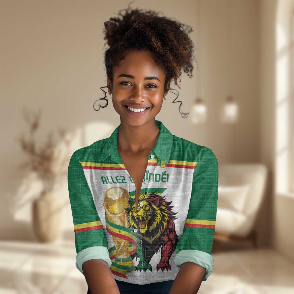 Personalized Senegal WC26 Future Champions Women Casual Shirt Lions de la Teranga Allez Gainde