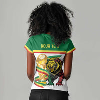 Personalized Senegal WC26 Future Champions Women V-Neck T-Shirt Lions de la Teranga Allez Gainde