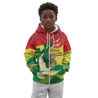 Personalized Senegal Independence Day Kid Hoodie African Renaissance Monument