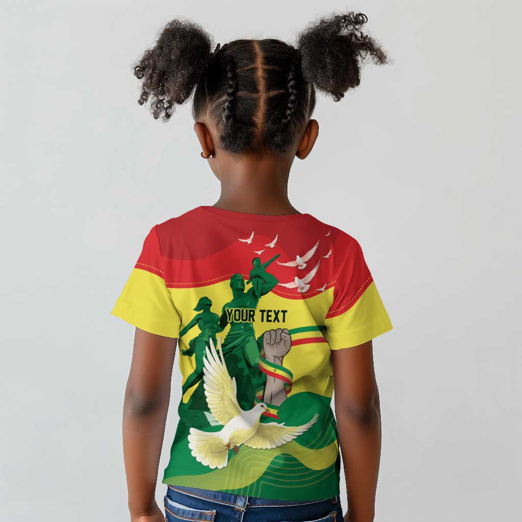 Personalized Senegal Independence Day Kid T shirt African Renaissance Monument