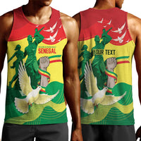 Personalized Senegal Independence Day Men Tank Top African Renaissance Monument
