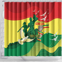Personalized Senegal Independence Day Shower Curtain African Renaissance Monument