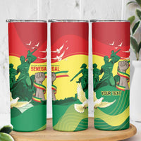 Personalized Senegal Independence Day Skinny Tumbler African Renaissance Monument