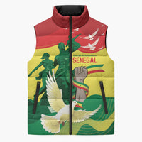Personalized Senegal Independence Day Sleeveless Puffer Jacket African Renaissance Monument