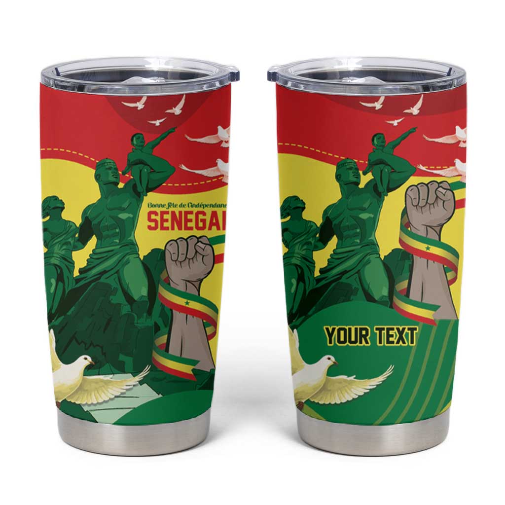 Personalized Senegal Independence Day Tumbler Cup African Renaissance Monument