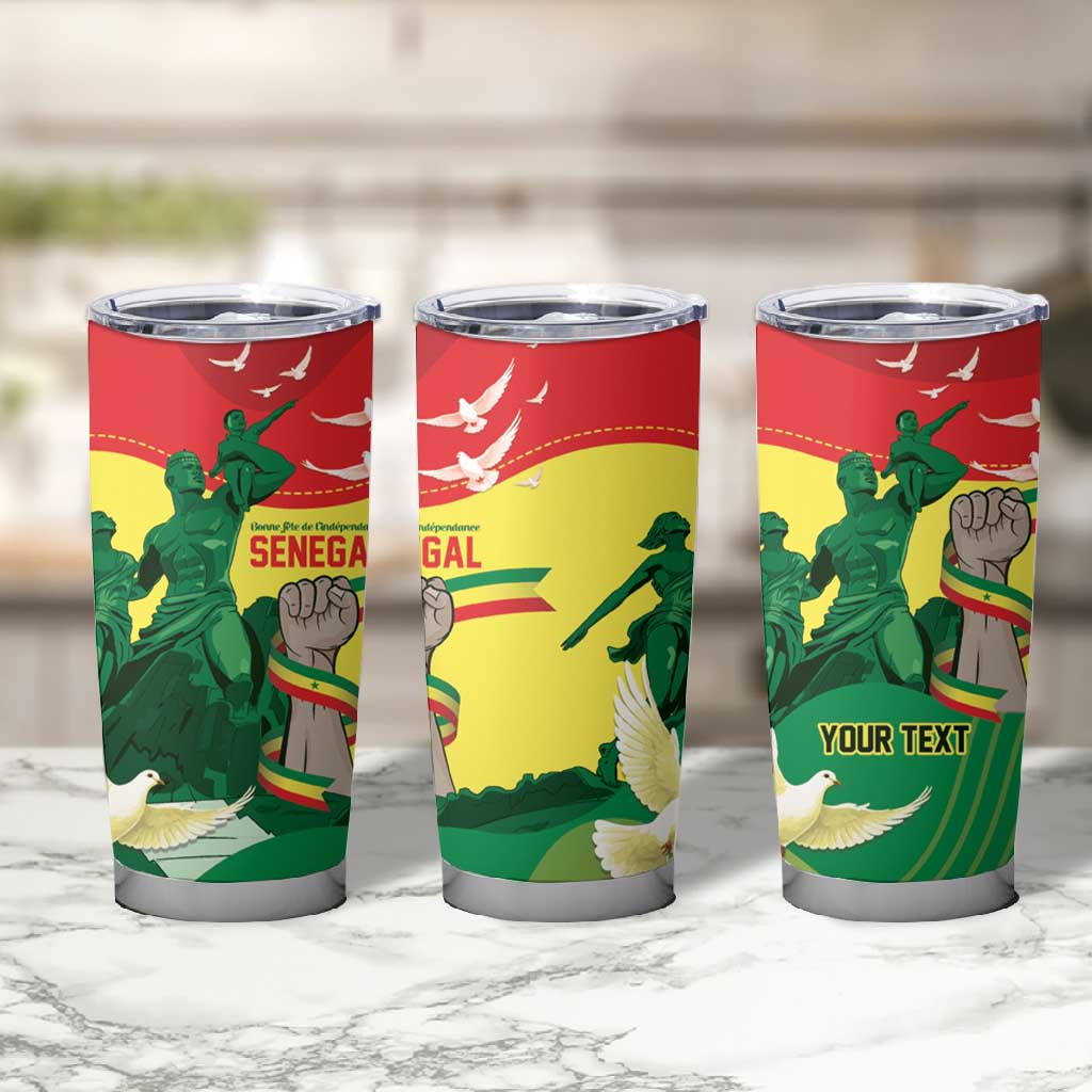 Personalized Senegal Independence Day Tumbler Cup African Renaissance Monument