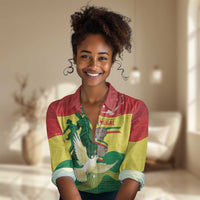 Personalized Senegal Independence Day Women Casual Shirt African Renaissance Monument