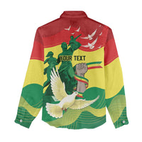 Personalized Senegal Independence Day Women Casual Shirt African Renaissance Monument