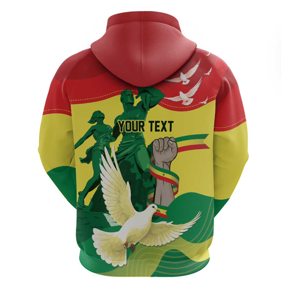 Personalized Senegal Independence Day Zip Hoodie African Renaissance Monument