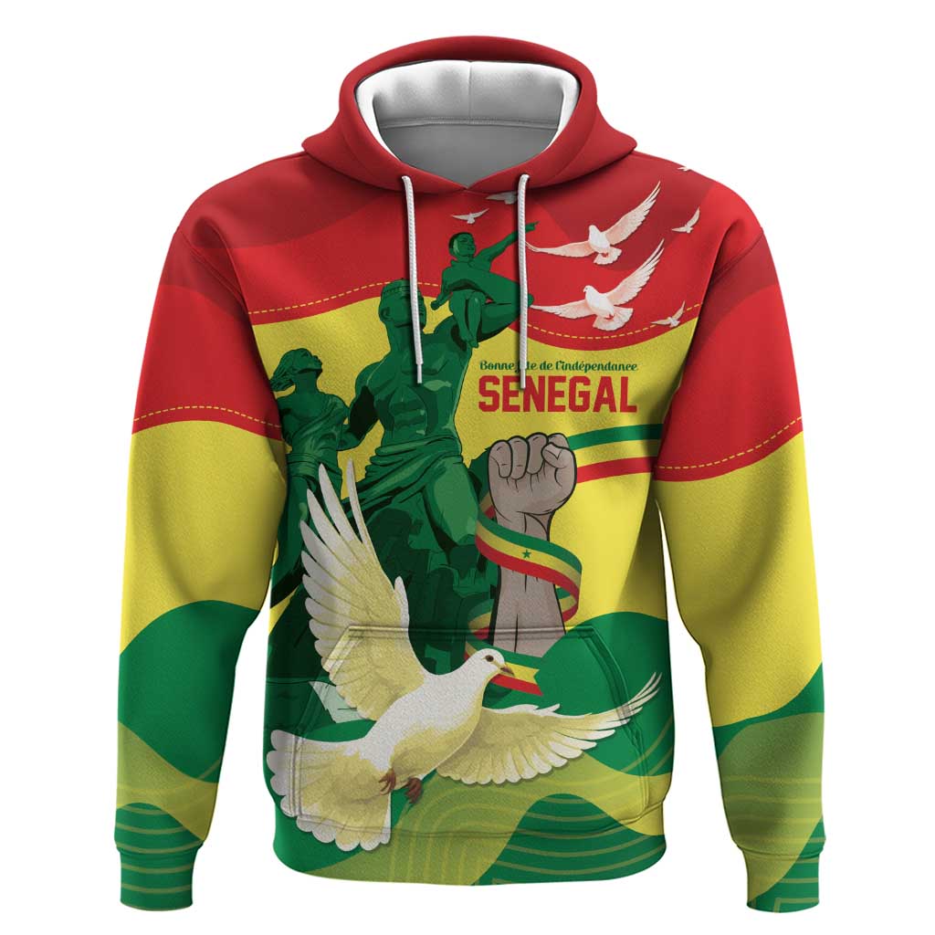 Personalized Senegal Independence Day Zip Hoodie African Renaissance Monument