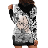 Polynesian Pride Happy Father Day Hoodie Dress I Love You Dad - Polynesian Tribal Black - Wonder Print Shop