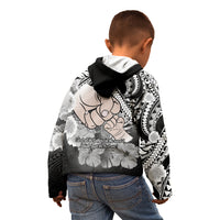 Polynesian Pride Happy Father Day Kid Hoodie I Love You Dad - Polynesian Tribal Black - Wonder Print Shop