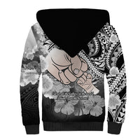 Polynesian Pride Happy Father Day Sherpa Hoodie I Love You Dad - Polynesian Tribal Black - Wonder Print Shop