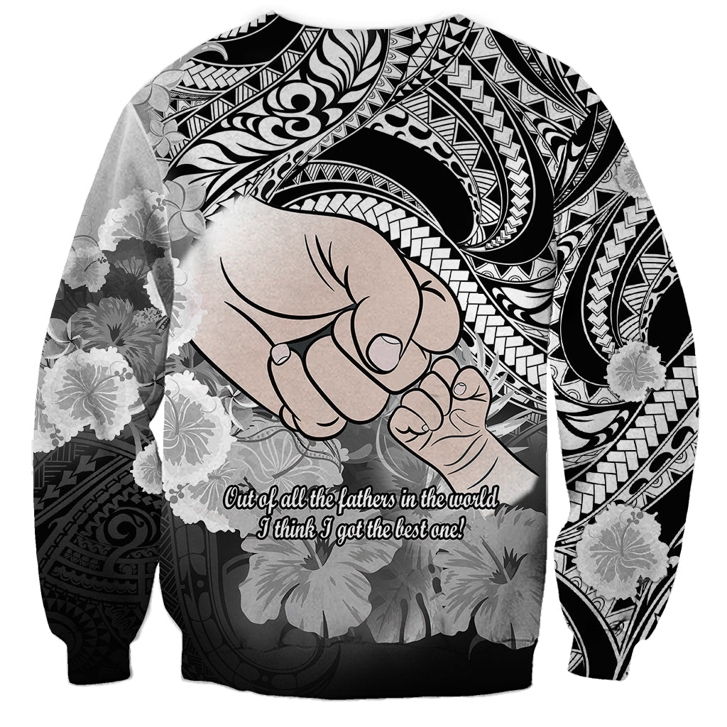 Polynesian Pride Happy Father Day Sweatshirt I Love You Dad - Polynesian Tribal Black - Wonder Print Shop