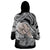 Polynesian Pride Happy Father Day Wearable Blanket Hoodie I Love You Dad - Polynesian Tribal Black - Wonder Print Shop