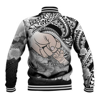Personalised Polynesian Pride Happy Father Day Baseball Jacket I Love You Dad - Polynesian Tribal Black LT9 - Wonder Print Shop