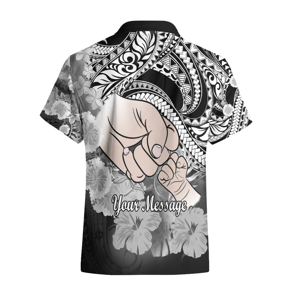 Personalised Polynesian Pride Happy Father Day Hawaiian Shirt I Love You Dad - Polynesian Tribal Black - Wonder Print Shop