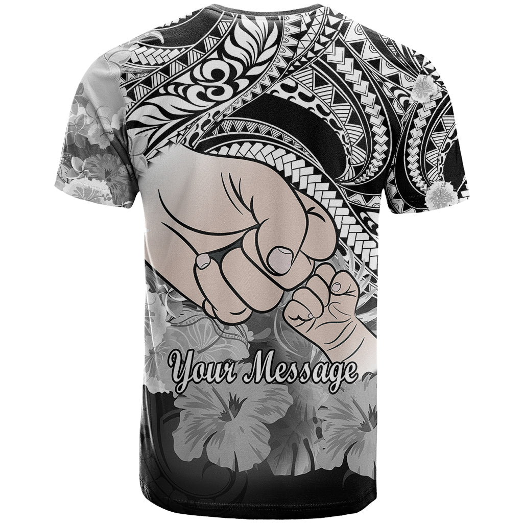 Personalised Polynesian Pride Happy Father Day T Shirt I Love You Dad - Polynesian Tribal Black - Wonder Print Shop