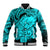 Polynesian Pride Happy Father Day Baseball Jacket I Love You Dad - Polynesian Tribal Aqua LT9 - Wonder Print Shop