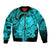 Polynesian Pride Happy Father Day Bomber Jacket I Love You Dad - Polynesian Tribal Aqua LT9 - Wonder Print Shop