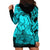 Polynesian Pride Happy Father Day Hoodie Dress I Love You Dad - Polynesian Tribal Aqua - Wonder Print Shop
