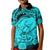 Polynesian Pride Happy Father Day Polo Shirt for Kid I Love You Dad Polynesian Tribal Aqua - Wonder Print Shop