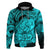 Personalised Polynesian Pride Happy Father Day Hoodie I Love You Dad - Polynesian Tribal Aqua - Wonder Print Shop