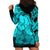 Personalised Polynesian Pride Happy Father Day Hoodie Dress I Love You Dad - Polynesian Tribal Aqua - Wonder Print Shop