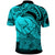 Custom Polynesian Pride Happy Father Day Polo Shirt I Love You Dad Polynesian Tribal Aqua - Wonder Print Shop