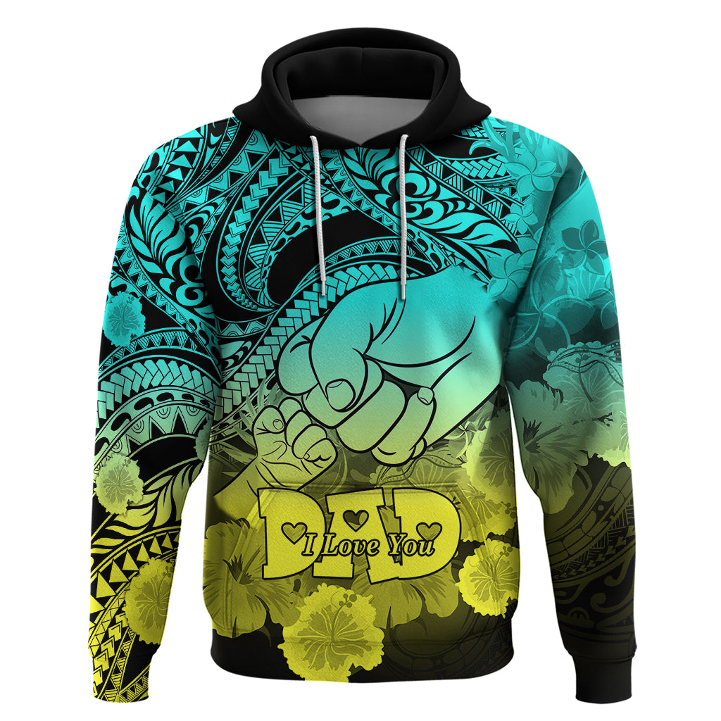 Polynesian Pride Happy Father Day Hoodie I Love You Dad - Polynesian Tribal Gradient 1 - Wonder Print Shop