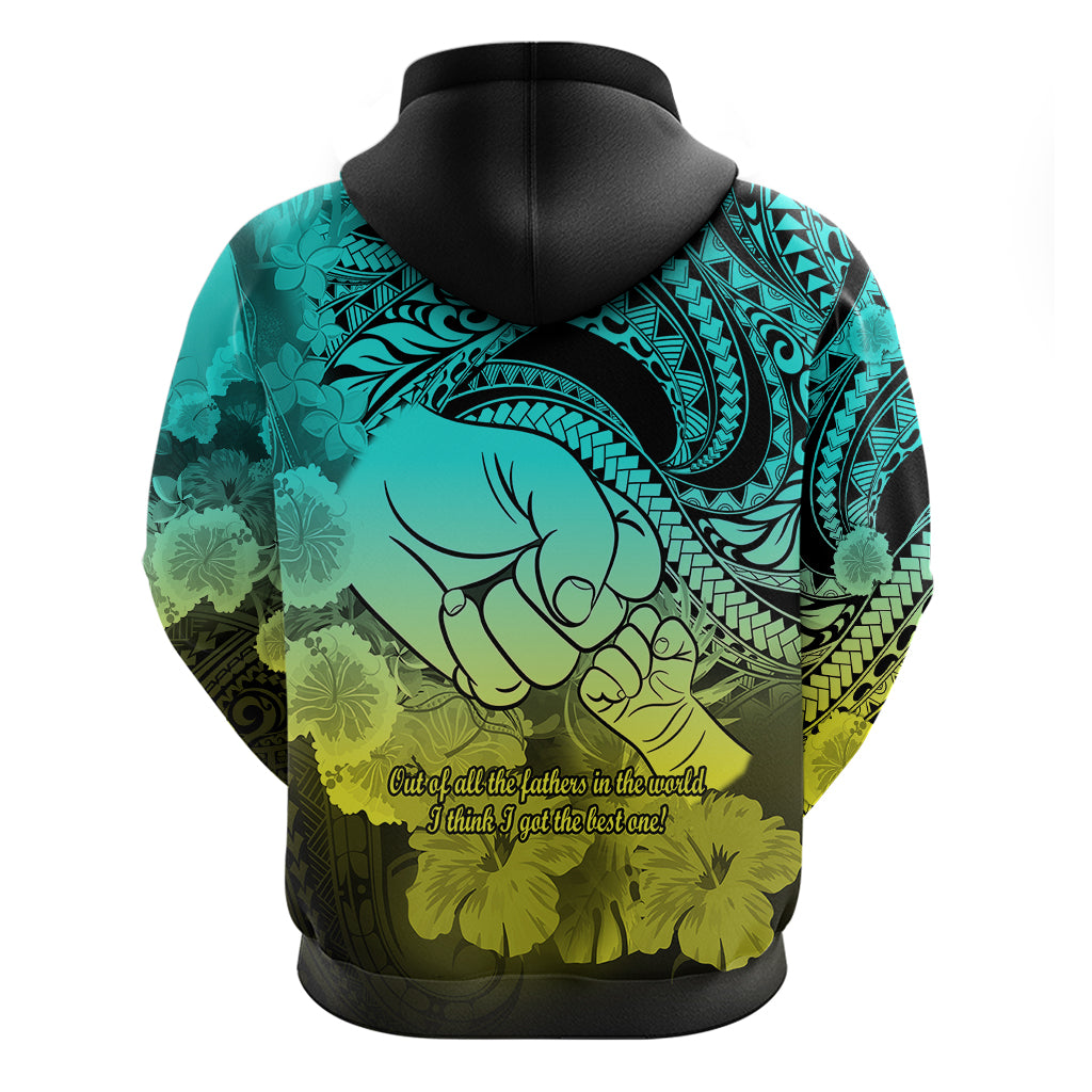 Polynesian Pride Happy Father Day Hoodie I Love You Dad - Polynesian Tribal Gradient 1 - Wonder Print Shop
