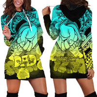 Polynesian Pride Happy Father Day Hoodie Dress I Love You Dad - Polynesian Tribal Gradient 1 - Wonder Print Shop