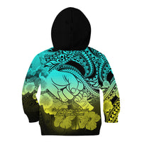 Polynesian Pride Happy Father Day Kid Hoodie I Love You Dad - Polynesian Tribal Gradient 1 - Wonder Print Shop