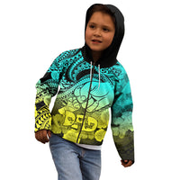 Polynesian Pride Happy Father Day Kid Hoodie I Love You Dad - Polynesian Tribal Gradient 1 - Wonder Print Shop