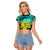 Polynesian Pride Happy Father Day Raglan Cropped T Shirt I Love You Dad - Polynesian Tribal Gradient 1 - Wonder Print Shop
