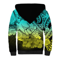 Polynesian Pride Happy Father Day Sherpa Hoodie I Love You Dad - Polynesian Tribal Gradient 1 - Wonder Print Shop