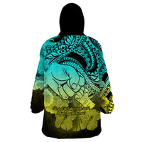 Polynesian Pride Happy Father Day Wearable Blanket Hoodie I Love You Dad - Polynesian Tribal Gradient 1 - Wonder Print Shop