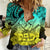 Polynesian Pride Happy Father Day Women Casual Shirt I Love You Dad - Polynesian Tribal Gradient 1 - Wonder Print Shop