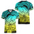 Polynesian Pride Happy Father Day Women V Neck T Shirt I Love You Dad - Polynesian Tribal Gradient 1 - Wonder Print Shop