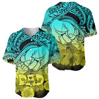 Personalised Polynesian Pride Happy Father Day Baseball Jersey I Love You Dad - Polynesian Tribal Gradient 1 LT9 - Wonder Print Shop