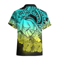 Personalised Polynesian Pride Happy Father Day Hawaiian Shirt I Love You Dad - Polynesian Tribal Gradient 1 - Wonder Print Shop